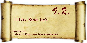 Illés Rodrigó névjegykártya